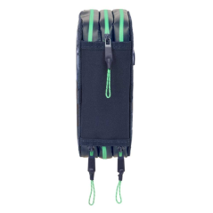 Trousse trois compartiments bleu marine
