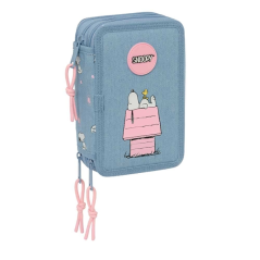 Trousse Snoopy bleue trois compartiments