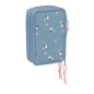 Trousse Snoopy 3 compartiments bleue 37 pièces Trousse Snoopy 3 compartiments bleue 37 pièces
