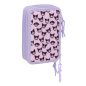 Plumier Kuromi 3 étages Safta rose 37 pièces