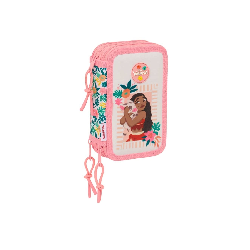 Trousse 3 compartiments Vaiana Safta verte