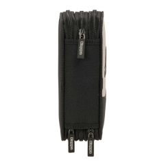 Trousse trois compartiments noire et grise