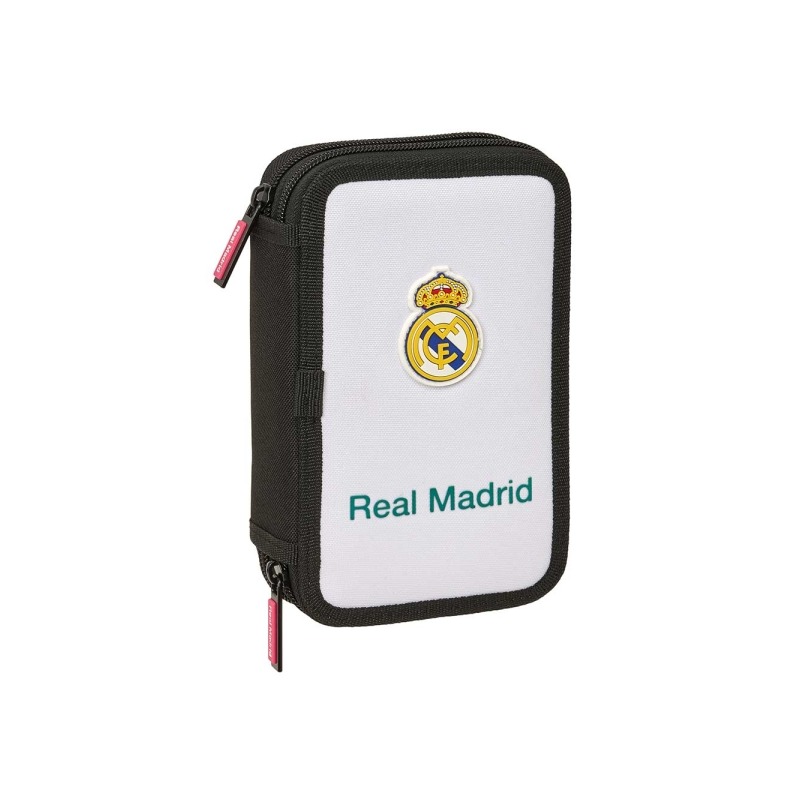 Plumier Real Madrid 2 étages noir et blanc 29 pièces Plumier Real Madrid 2 étages noir et blanc 29 pièces