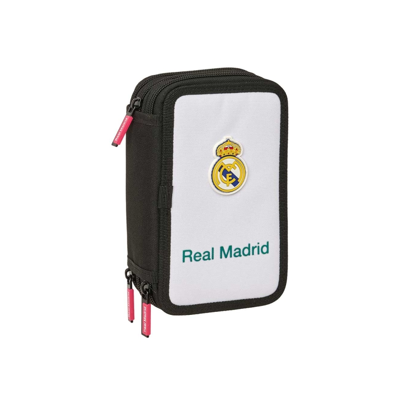 Plumier 3 étages Real Madrid noir blanc 37 pièces