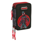 Trousse Miles Morales 3 compartiments noir rouge