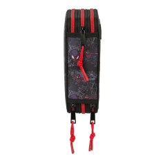 Trousse noire rouge trois compartiments