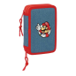 Plumier Super Mario 2 étages 29 pièces rouge et bleu Plumier Super Mario 2 étages 29 pièces rouge et bleu