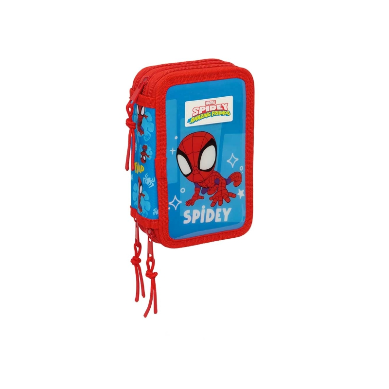 Trousse Spidey 3 compartiments rouge et bleu
