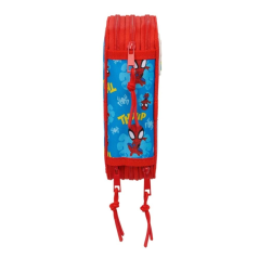 Trousse rouge bleu trois compartiments