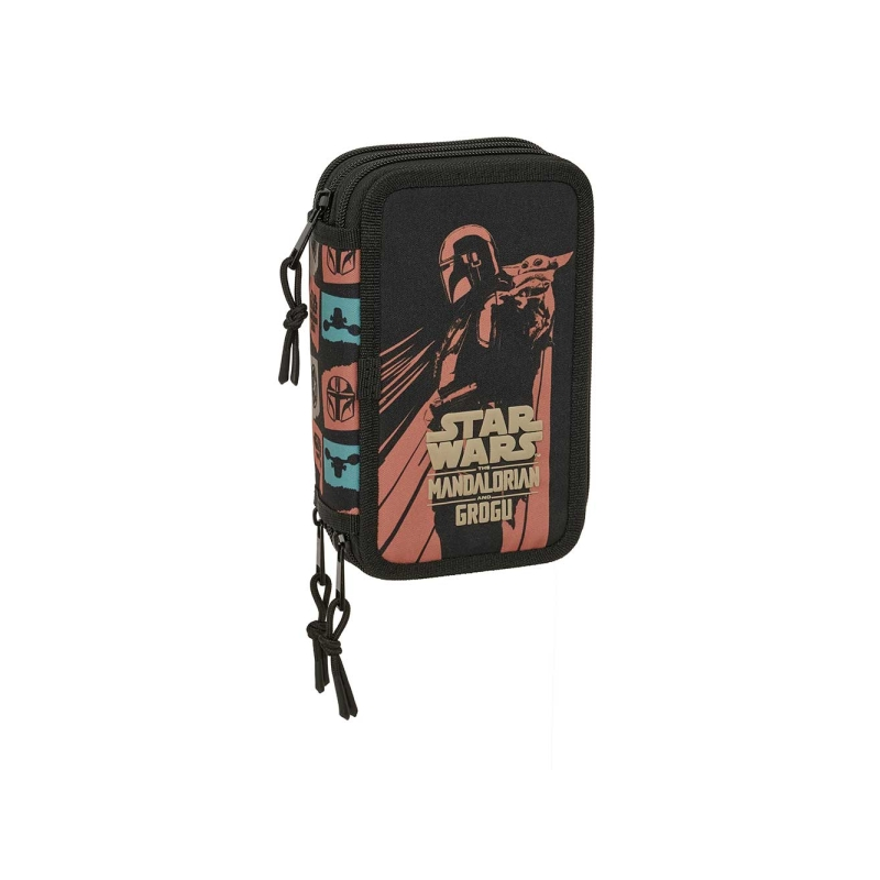 Plumier Mandalorian Grogu 3 niveaux noir 37 pièces Plumier Mandalorian Grogu 3 niveaux noir 37 pièces