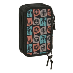 Plumier Mandalorian Grogu 3 niveaux noir 37 pièces