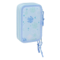 Plumier Frozen Safta 3 étages bleu pastel 37 pièces