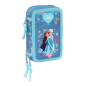 Trousse 3 compartiments La Reine des Neiges bleue 37 pièces Trousse 3 compartiments La Reine des Neiges bleue 37 pièces