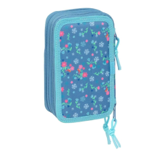 Trousse 3 compartiments La Reine des Neiges bleue 37 pièces