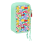 Trousse 3 compartiments Dora Safta menthe 37 pièces