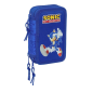 Trousse Sonic 3 compartiments 37 pièces bleu foncé Trousse Sonic 3 compartiments 37 pièces bleu foncé