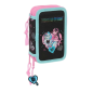 Trousse à crayons Monster High 3 compartiments noire 37 pièces
