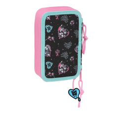 Trousse à crayons Monster High 3 compartiments noire 37 pièces