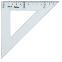 Équerre plastique transparente 20 cm