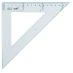 Équerre transparente biseautée 25 cm