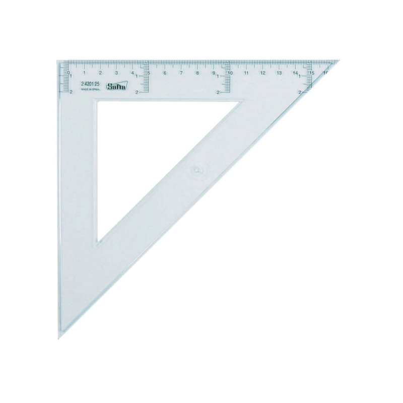 Équerre Safta Cristal 25 cm transparente biseautée Équerre Safta Cristal 25 cm transparente biseautée