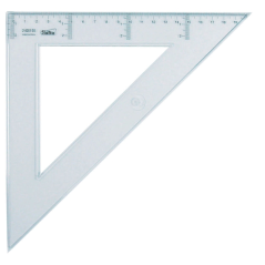 Équerre transparente 30 cm biseautée