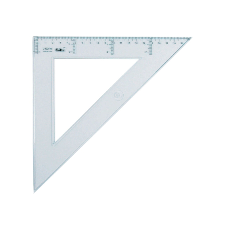 Équerre Safta Cristal 30 cm transparente biseautée