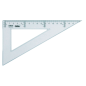 Équerre plastique transparente 20 cm biseautée Safta Cristal Équerre plastique transparente 20 cm biseautée Safta Cristal