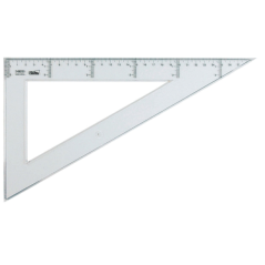 Équerre plastique transparente 30 cm