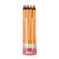 Apli Jumbo Fluor Orange Pencils - 5mm Triangular - Meilleure tenue et couverture - Paquet de 18 unités - Format d'affichage