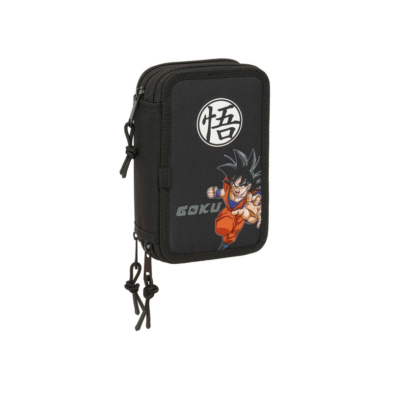 Trousse Dragon Ball 3 compartiments noir 37 pièces