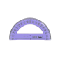 Demi-cercle plastique 9 cm double graduation biseauté assorti