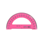 Demi-cercle plastique 9 cm double graduation biseauté assorti