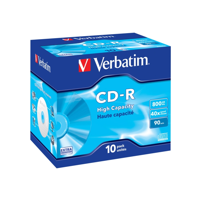 CD-R Verbatim DataLife 800 Mo 40x Bleu x10 CD-R Verbatim DataLife 800 Mo 40x Bleu x10