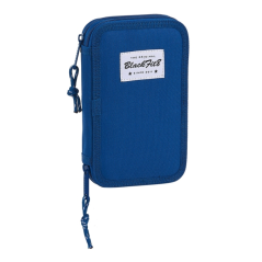 Trousse bleue foncée à deux compartiments