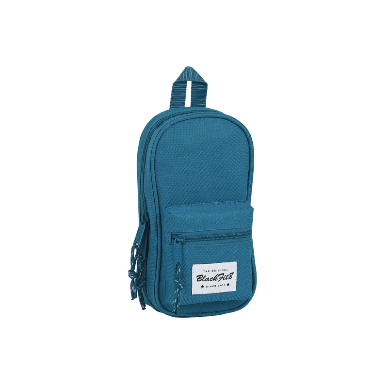 Trousse à crayons Blackfit8 Egeo 33 pièces bleue