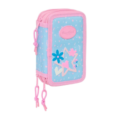 Trousse bleu clair trois compartiments