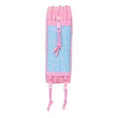 Trousse bleu clair à trois compartiments