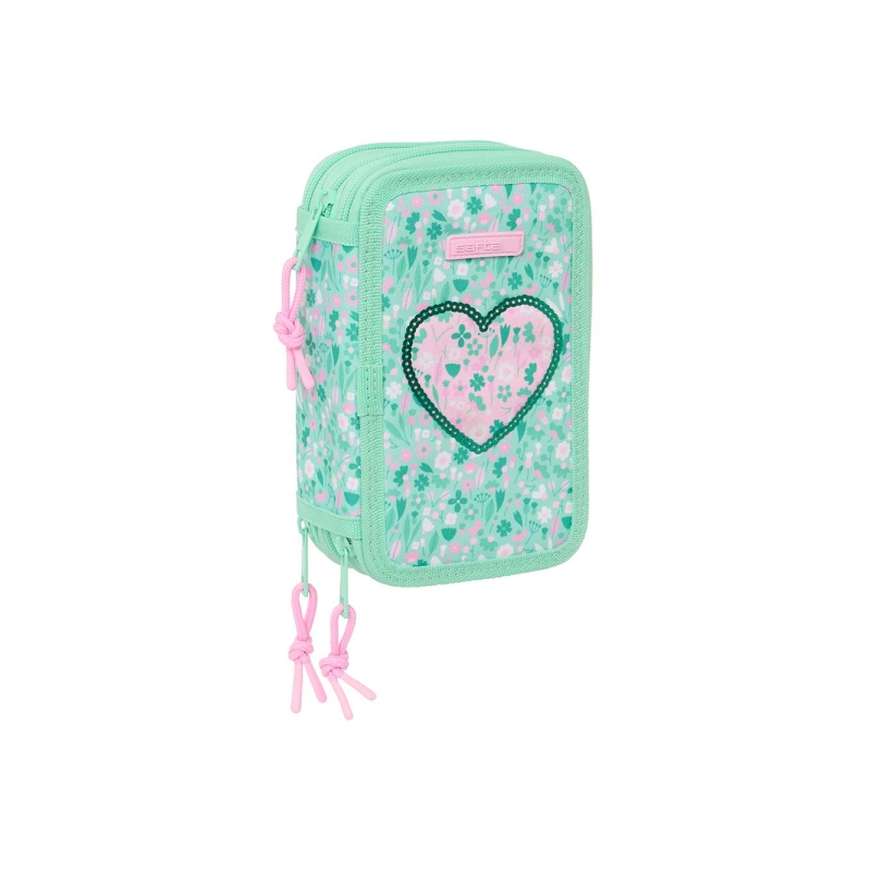 Trousse Safta Cuore 3 compartiments turquoise 37 pièces Trousse Safta Cuore 3 compartiments turquoise 37 pièces