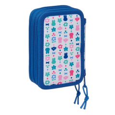 Plumier Miffy Bunny 3 étages, 37 pièces, blanc bleu