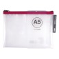 Enveloppes Apli Transparentes Eva Porta-Todo - Format A5 (235x175mm) - Souples, Résistantes et Durables - Fermeture Zip