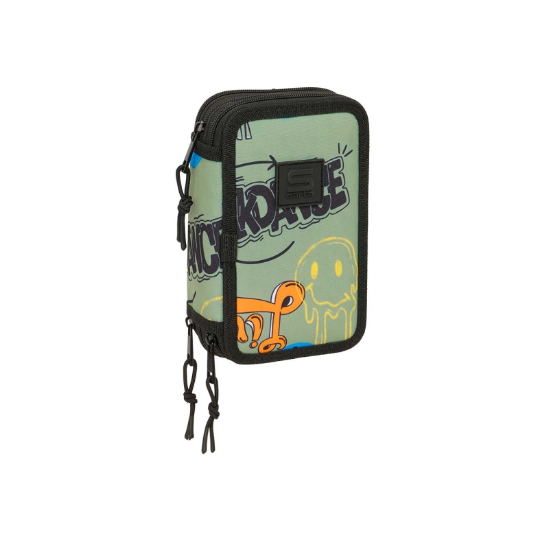 Trousse 3 compartiments Safta Graffiti Zone verte
