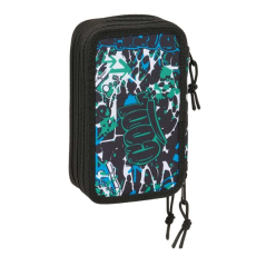 Trousse 3 compartiments Safta Graffiti Go bleu foncé
