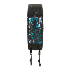 Trousse trois compartiments bleu foncé