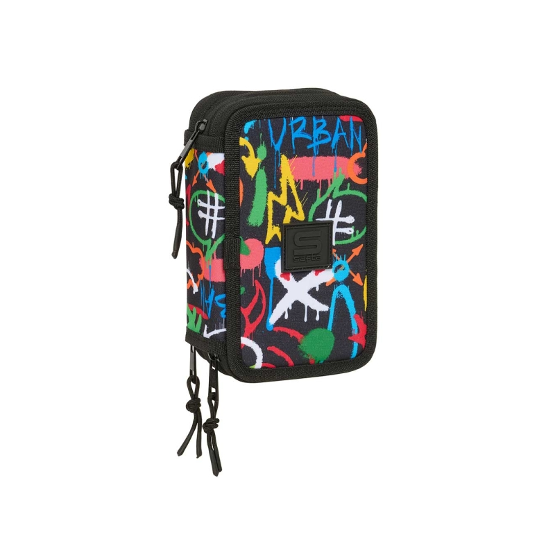 Trousse 3 compartiments 37 pièces Graffiti Colors multicolore