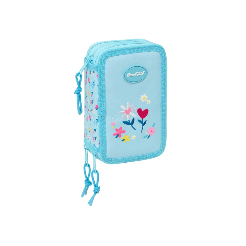 Plumier 3 étages Blackfit8 37 pièces bleu clair