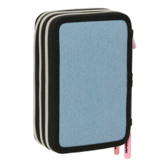 Plumier 3 étages K-Pop Demon Hunters bleu clair 37 pièces