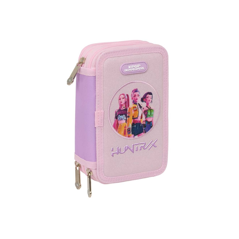 Plumier 3 étages K-Pop Chasseurs de démons Lavande