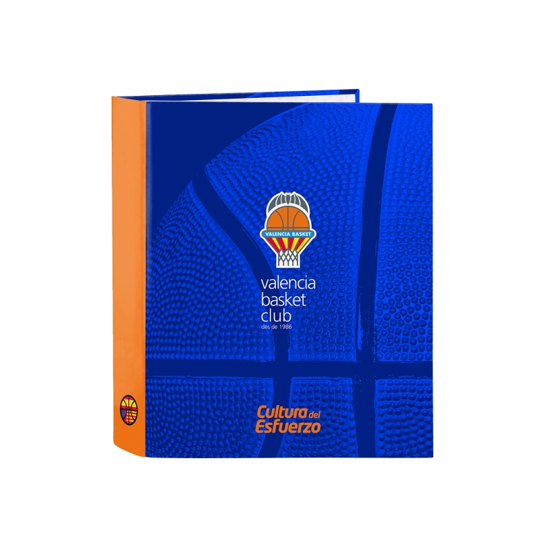Classeur 4 anneaux Safta Valencia Basket bleu foncé