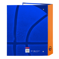 Classeur 4 anneaux Safta Valencia Basket bleu foncé